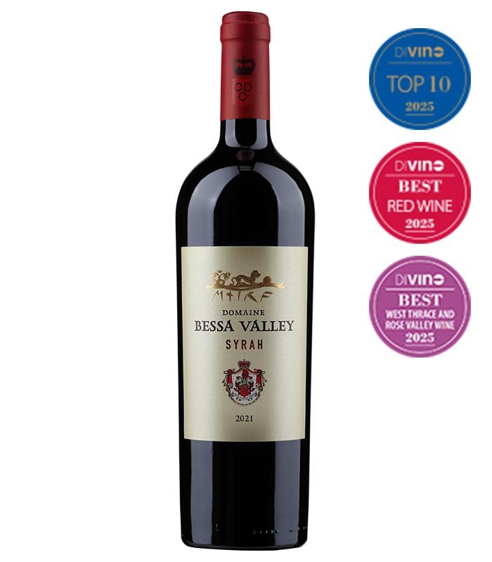 Domaine Bessa Valley Syrah 2021 with DiVino 2025 wine awards